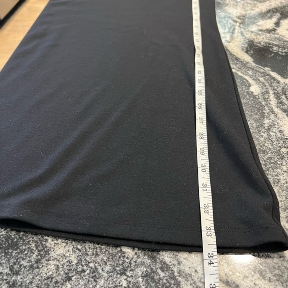 Bcbgmaxazria A Line Short Puffy Sleeves Black Mini Dress - Picture 6 of 12